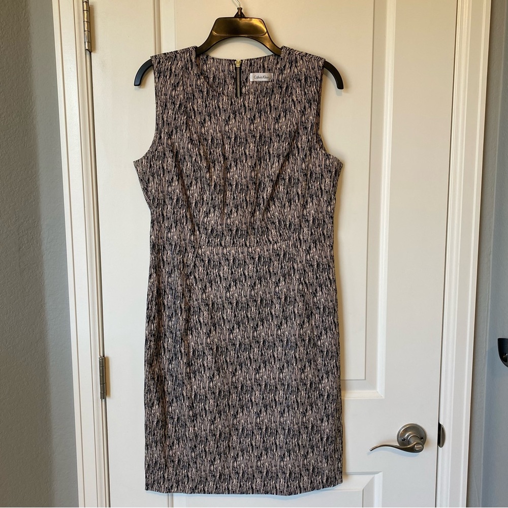 Calvin Klein black and white dress
